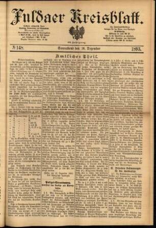 Ausgabe vom Samstag, den 16. Dezember 1893.