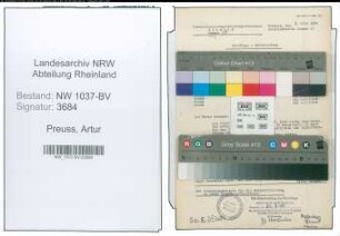 Entnazifizierung Artur Preuss , geb. 29.01.1902 (Schlosser)