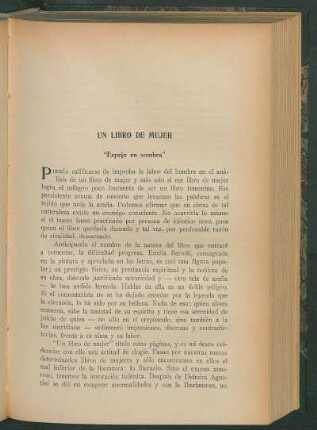Un libro de mujer : "Espejo en sombra"