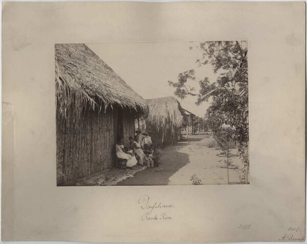 Group of people on a village street in Costa Rica