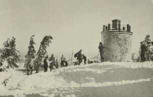 Winter auf dem Kahleberg bei Altenberg. Skiläufer