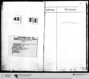 Nro. II. 2391–2504 in neuem Zettelkatalog