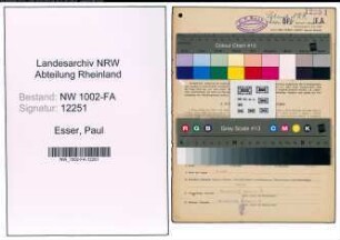 Entnazifizierung Paul Esser, geb. 15.09.1902 (Einkaeufer)