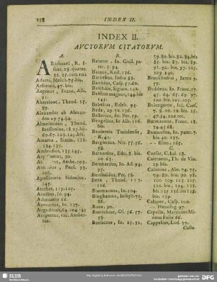 Index II. Auctorum Citatorum