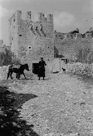 Ruine : Mauerreste eines Gebäudekomplexes.