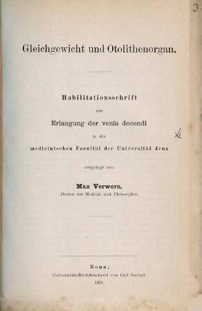 Gleichgewicht und Otolithenorgan