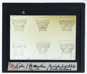 Köln, Groß St. Martin : Kapitelle, Umzeichnung