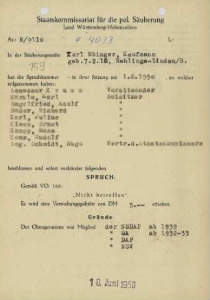 Ebinger, Karl