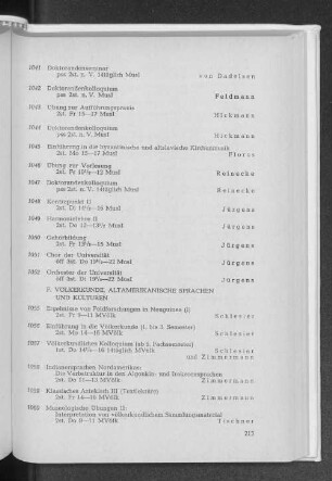 F. Völkerkunde, Altamerikanische Sprachen und Kulturen