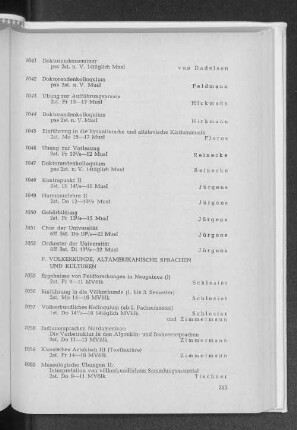 F. Völkerkunde, Altamerikanische Sprachen und Kulturen