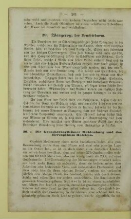 30. a Die Grossherzogthümer Meklenburg und das Herzogthum Holstein