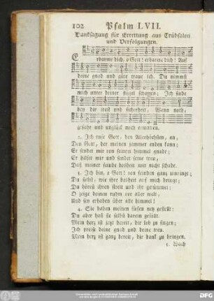 Psalm LVII. Danksagung für Errettung aus Trübsalen und Verfolgungen.