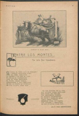 Entre los montes... : (Dibujo de Juan Mas)
