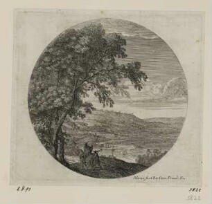 Landschaft mit Reiter, aus: "Sechs runde Landschaften"