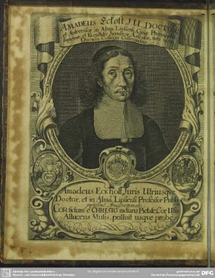 Amadeus Eckholt, Juris Utriusque Doctor, et in Alma Lipsiensi Professor Publicus