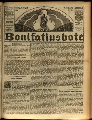 Ausgabe vom Sonntag, den 05. August 1923.
