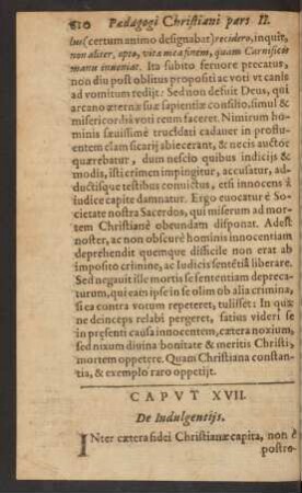 Caput XVII. De Indulgentiis