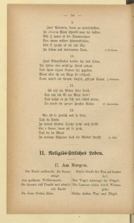 II. Religiös-sittliches Leben