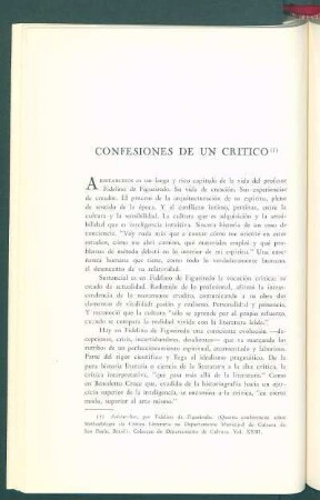 Confesiones de un crítico