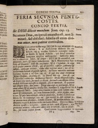 229-232, Concio Tertia