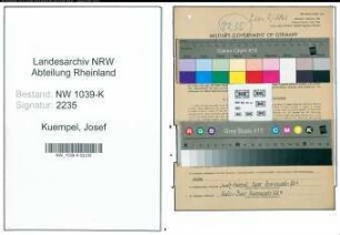 Entnazifizierung Josef Kuempel , geb. 26.11.1900 (Klempner)