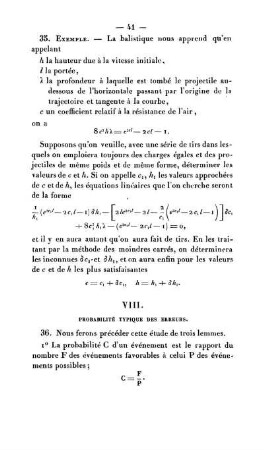 VIII. Probabilité Typique des Erreurs.