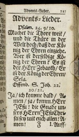 Advents-Lieder.
