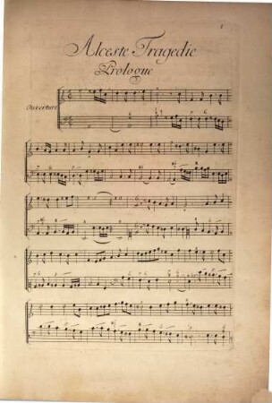 ALceste Tragedie Mise en Musique Par feu Monsieur De Lully, ... Premiêre Edition. Grauée Par H. de Baussen