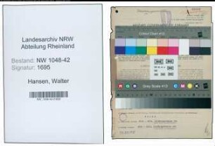 Entnazifizierung Walter Hansen , geb. 21.12.1895 (Metzger)