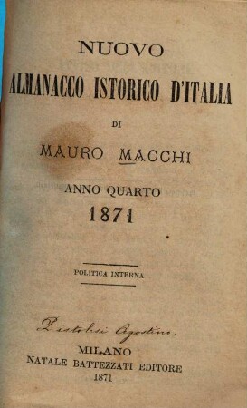 Almanacco istorico d'Italia. 4. 1871