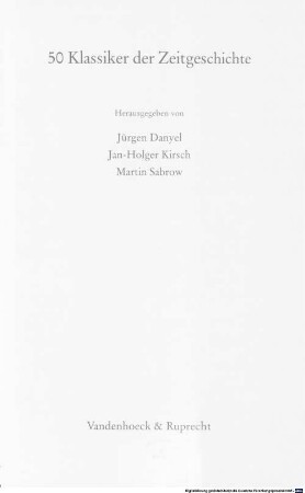 50 Klassiker der Zeitgeschichte