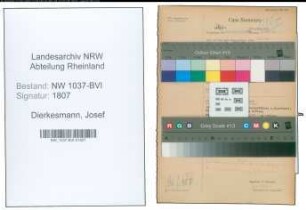Entnazifizierung Josef Dierkesmann , geb. 23.03.1897 (Lehrer)