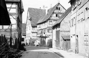 Eppingen: Straße mit Fachwerkhäusern