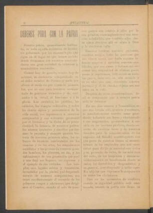 Deberes para con la patria