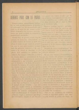 Deberes para con la patria