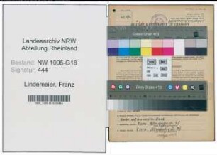 Entnazifizierung Franz Lindemeier , geb. 28.11.1904 (Schuhmacher)