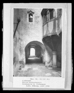 Liebstadt, Schloss Kuckuckstein, Innenseite des Torhauses
