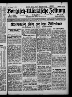 Bergisch-märkische Zeitung. 1924-1938