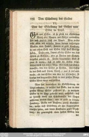 VI. Von der Scheidung des Goldes vom Silber im Tiegel.