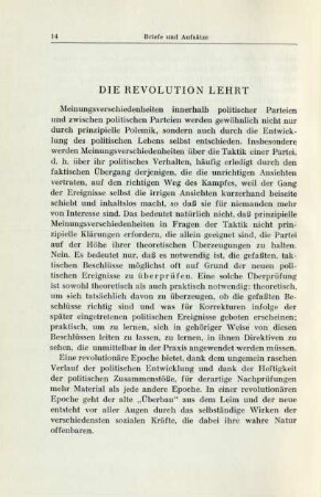 Die Revolution Lehrt
