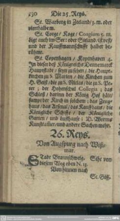 26. Reys. Von Augspurg nach Wißmar