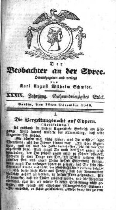 46. Stueck, 16. November 1840