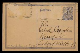 Brief von Franz Rosenzweig an Gertrud Oppenheim