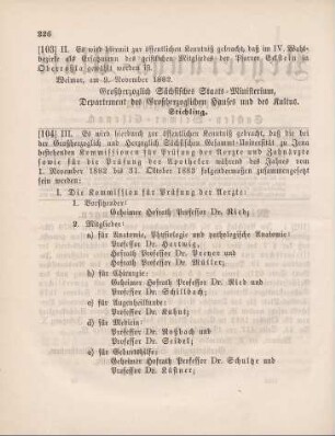 103. Ministerial-Bekanntmachung, eine Ersatzwahl im IV. Wahlbezirke für die dritte ordentliche Landes-Synode betreffend