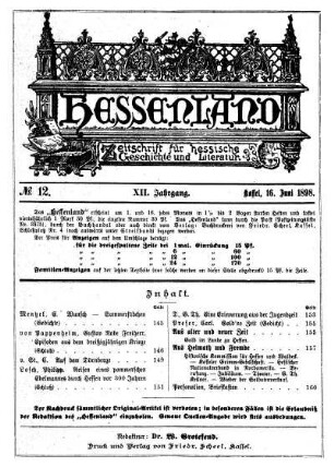 No. 12, 16. Juni 1898