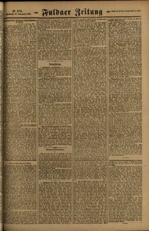 Zweite Ausgabe vom Mittwoch, den 24. November 1920.
