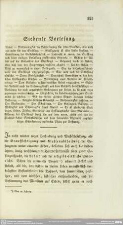 Siebente Vorlesung