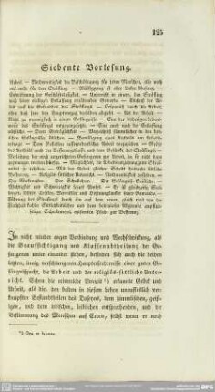 Siebente Vorlesung