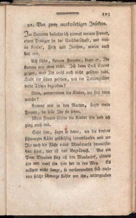 22. Von zwey merkwürdigen Insekten