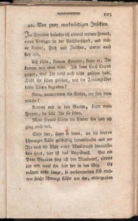 22. Von zwey merkwürdigen Insekten